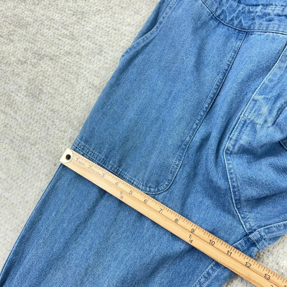 Harley Davidson Denim Bib Coverall Jumpsuit Women Large Blue Embroidered Y2K - Picture 16 of 16